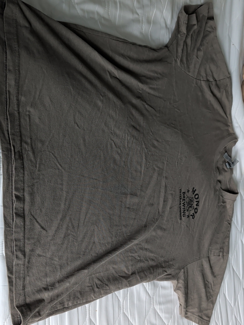 Honor Brewing Olive Green  Logo Short Sleeve Tee